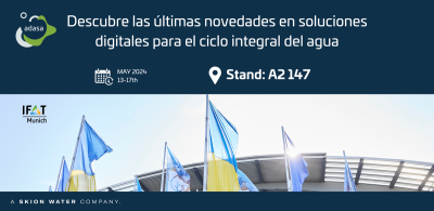 Adasa Sistemas, filial de SKion Water GmbH, pondrá al alcance de los líderes del sector agua soluciones innovadoras que fomentan la sostenibilidad y la eficiencia en la gestión de los recursos hídricos en la próxima edición de la feria IFAT Múnich 2024.
